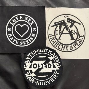 Black and White Punk Patches Set